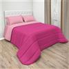 NARCISO Piumone Letto Singolo Invernale Design Double Face, Trapunta Singola Copriletto Caldo da 380gr/m² Made in Italy in Microfibra, Trapunte Invernali (Fuxia/Rosa)