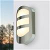 Licht-Erlebnisse Lampada da parete esterna a LED in acciaio inossidabile H: 28 cm antiriflesso IP44 3000 K luce bianca calda 600 lm Lampada da parete moderna per esterni Balcone Porta d'ingresso Applique da esterno