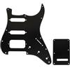 Musiclily Pro 11 Fori HSS Battipenna e Piastra Tremolo Set 3 strati Nero | per Chitarra Elettrica Squier Sonic Strat