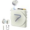 7RYMS WA2 Amplificatore vocale con microfono auricolare wireless per insegnanti, altoparlante portatile megafono con cancellazione del rumore, portata 50 m, funzionamento 23 ore, altoparlante