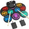 Clordeal Batteria Elettronica Portatile con Bluetooth e MIDI - 9 Pads Batteria Elettrica, Altoparlanti Stereo Integrati, Batteria Ricaricabile, Ideale Regalo Natale e Compleanno per Bambini e Adulti