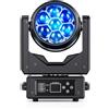 FODEXAZY Teste Mobili 280W Luci Palco Discoteca con DMX512,Proiettore LED RGBW Fuoco Elettronico,Effetti Wash Beam Vortex Caleidoscopio,LED Moving Head per Natale DJ Bar Discoteca Feste Matrimoni