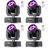 Yespick Lira LED Luce Palco Mobile 30W con Telecomando, Wash Set di Luce Serata 6 LED RGBW Mini Luce Festa DMX512 Effetto Fascio Controllo del Suono per DJ Discoteca Bar Concerto 4PCS