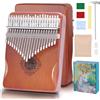 DMTIVMG Kalimba 21 Chiavi Facile da Imparare Regalo Musicale | Kalimba 21 Tasti in Legno di Mogano. Facile da Imparare con Manuale e Canzoni. Regalo per Tutti