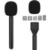 HX-pyahgtv Interview - Adattatore microfono manuale per DJI Mic Mini,con protezione pop-microfono per microfono per intervista wireless Lavalier microfono per Osmo Pocket 3/Hollyland Lark M1/Synco Boya