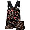 Generic Set Zaino Borsa Pranzo Portapranzo E Astuccio Floreale | Zaini Scuola Cartelle Per Bambini, Ragazze, Adolescenti, Asilo , Scuola Materna, Elementari, Medie, Superiori, Scuola