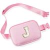 YOOLIFE Marsupio da bambina con lettere, Colore: rosa., J, Contemporaneo | Borsa a tracolla personalizzata per ragazze, 3, 4, 5, 6, 7, 8, 9, 10, 11, 12 anni, regalo per adolescenti, donne, amiche