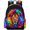 TPISLI Zaino Scolastico Lion Ragazzi 10-15 Anni Zaino Scuola Animal Lion Ragazza Classe 8 Cartella Studenti Moderno Leggero Tempo Libero Outdoor Gita Tempo Libero