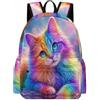 TPISLI Zainetto Cat Ragazzo 13 Anni Zaino Scolastico Animal Kitten per Ragazza Classe 8 Cartella Elementare Resistente Grande Viaggio Tempo Libero Uso Quotidiano