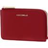 Coccinelle Pelle portacarte Metallic Soft Card Holder Scarlet rosso