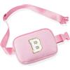 YOOLIFE Marsupio da bambina con lettere, Colore: rosa., B, Contemporaneo | Borsa a tracolla personalizzata per ragazze, 3, 4, 5, 6, 7, 8, 9, 10, 11, 12 anni, regalo per adolescenti, donne, amiche