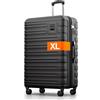 Travely Valigia in policarbonato grande 77 cm XL - volume interno 100 L - misura della cinghia 158 cm, valigie da viaggio, valigie e trolley, valigie da viaggio con rotelle