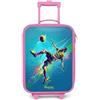 NoBoringSuitcases.com NoBoringSuitcases© Valigia Rosa Per Bambini Compatto Bagaglio Ultraleggero | 48x31x19 cm - Trolley A Mano Rigidi LED Ruote Da Viaggio - Ragazzo - Neon - Calcio - Colorato