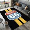 yyxsgdmw Retro America Historic Route 66, Strada Madre, Mãe Estradacarpet Tappeto per Soggiorno Camera da Letto Divano di Casa, Tappeto Antiscivolo Tappetino Q2894 40×60Cm