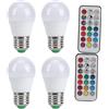 YDuupxe Lampadina RGB Lampada LED per PC 45W Lampada Cambia Colore con Telecomando con 16 Colori 4 modalità 3 Livelli di luminosità per Camera da Letto Scala Bar Decorazione Domestica (RGB+bianco