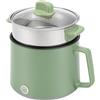 ALFORZAN Hot Pot elettrico da 1,7 l, pentola antiaderente, multicooker, portatile, isolamento termico, doppio controllo della potenza con vaporiera, padella elettrica per pasta, fornello Ramen, dormitorio
