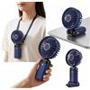Generico Ventilatore Portatile Ricaricabile USB-C, Blu, con Display Digitale, Supporto Smartphone, Indossabile al Collo