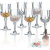 Rliocvhe Set di 6 Bicchieri Amaro 5cl, Bicchieri Vino da shot, Vetro, Bicchieri da Liquore e Superalcolici, per Feste Compleanni Matrimoni Picnic