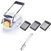 Westmark Affetta-Patate con Pelapatate, 2 Pezzi, Set con 3 Inserti Taglienti per Frutta e Verdura Easy Stix e Pelapatate Famos, 118022E7