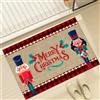 TSLBW Zerbino natalizio Schiaccianoci di Natale, zerbino decorativo con scritta Merry Christmas, lavabile, antiscivolo e lavabile, in gomma, per interni ed esterni, 45 x 75 cm (colore B)