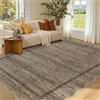 CAROMIO Tappeto smerlato moderno di area di 120x170cm marrone scuro lavabile per il salone