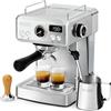 HIBREW H10A Macchina Espresso 58 mm Acciaio Inox 20 bar | Ugello vapore integrato per doghe cremose. Programmazione personalizzata. Costruzione robusta e facile da pulire