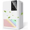 Tiptop Home Deumidificatore 2500ML, Deumidificatore Ambiente Casa Muffa, Deumidificatore Silenzioso Deumidificatori con Comandi Touch, Luci a 7 Colori, Timer, Spegnimento Automatico, Dehumidifier per Casa Bagno