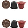 Gvvsjgdbis 6 Pezzi Capsule Riutilizzabile Ricaricabile per Macchina Caffè Capsula Riutilizzabile Ricarica Capsule Vuoto