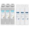 Wessper Filtri per acqua 10 pollici, 12 pezzi: 6 PP 5 µm e 6 Carbon Block | Prefiltrazione a due stadi per portafiltri standard da 10 pollici, impianti domestici, sottolavello e a osmosi inversa.