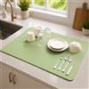 SOQKEEN Tappetino Scolapiatti Grande 60x40 cm, Assorbente Cucina | Design Elegante, Ampia Superficie, Tagliabile, Base Antiscivolo, Facile da Pulire, Protegge il Piano Cucina