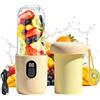 XEERUN Frullatore portatile da 500 ml, spremiagrumi elettrico portatile a 16 lame, mini frullatore da 1200 mAh, con display digitale per alimenti per bambini, succo, marmellata, frullati, frullati, giallo