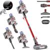 VSTOKY Aspirapolvere senza Fili Potente 58KPA/600W 80Min, Scopa Elettrica senza Filo con Autoportante, Doppio Contenitore 1,8L Vacuum Cleaner per Peli Animali Pavimento Tappeti, V15 ProMax