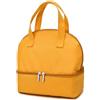 Nanxson 9L Borsa Termica Porta Pranzo Borsa Termoisolante per Pranzo, Lunch Bag Morbida Borsa Frigo Cooler Bag con Doppio Scomparto per Viaggio Campeggio Mare Spiaggia (9L,Giallo)