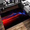 Xisnuient Tappeto Grande con Illusione Ottica 3D, Design Cyberpunk Fulmine Tecnologico, Morbido e Antiscivolo, per Camera da Letto Ragazzi e Stanza Gaming, Tappeto Decorativo Tecnologico, 100x120 cm, Color 3