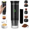 VHV Macchina Caffe Portatile 3 In 1 Macchina Caffe, 3 Minuti Di Auto-Riscaldamento, Caffettiera Elettrica Compatibile con Piccole Capsule, Grandi Capsule, Caffe Macinato, Per Ufficio, Auto (Nero)