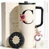 ZIOSINM Borraccia Termica a Doppio Strato in Acciaio con Silicone (C) | 1,2 L / 40oz, Portachiavi Incluso, Regalo Donna, Personalizzabile