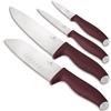 BerlingerHaus Berlinger Haus Set di 4 coltelli in acciaio inox temprato 3cr13/opaco bordeaux/Leonardo Collection