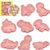 VEEKAY 8 Pezzi Formine per Biscotti,3D Stampi Biscotti Set,Formine Bambini Stampi,Strumento di Cottura in Rilievo per Fai da te