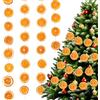 Skalago Decorazione natalizia, 3 m, ghirlanda di fette di arancia secche, ghirlanda di arancia rustica per camino, porta di casa, parete, finestra, albero di Natale, veranda, fattoria, decorazione interna