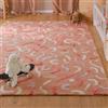 Wecon Home Tappeto bambini Confetti - Tappeto giocoso con struttura alto-basso - In lana vergine - certificato OEKO-TEX + GoodWeave (140 x 200 cm, rosa antico)