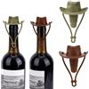 Goktvai 2pz Tappi per Vino a Forma Cappello Cowboy, Riutilizzabili Silicone per Champagne e Spumante Sigillanti Bottiglie a Prova Perdite Freschezz Graziosi Accessori Vino Bar Casa (Verde, Caffè)
