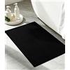 chakme Tappeto da bagno a nido d'ape, 40 x 60 cm, nero, sottile | Tappetino da bagno lavabile, ad asciugatura rapida, in gomma