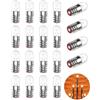 Luxvista E5 1W 12V, E5/E5.5 Lampade Ricambio Dimmerabile 12V Lampadine in miniatura per Luci delle Fate di Natale, Arco di Candela, Ghirlande Luci, Portacandele, Archi Girevoli(20 pezzi