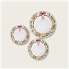 MAISON TORTORA ARCA, Set 18 Piatti Natalizi, Servizio di Piatti per 6 Persone in Porcellana, per Lavastoviglie e Microonde, Resistenti e Duraturi, Decoro con Fiocco di Natale, Idea Regalo, in Diverse Misure