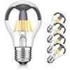 karedle oard Lampada specchietto testa A19/A60 argento, lampada LED Edison dimmerabile, sostituisce 7W (equivalente 80W), luce calda 2700K, dimmerabile, 220V, senza alimentatore necessario, colore argento, confezi