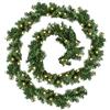 Tubiaz 5m Ghirlande Natalizie Artificiali, Ghirlanda Natalizia con Bianco caldo 100 Luci a LED, Ghirlanda di Natale Decorazioni per Camini, Scale, Decorazioni dell'albero di Natale