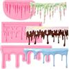 Bexal Set di stampi in silicone per esterni e campeggio, decorazione 3D, motivi naturali con alberi, cervi, pesci, elementi nautici, stampi per fondente rosa, 15 x 15 x 1 cm (rosa-TP243)