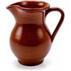 Generico Brocca in Terracotta Smaltata, Caraffa Rustica Marrone, 22 cm, Ceramica Artigianale