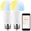iLC Lampadina Alexa 12W E27, Compatibile con Alexa (sono necessari i dispositivi Echo), Lampadine Smart intelligenti Led, 2700K-6000K (Pacco da 2)