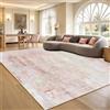 WUTONG Tappeto Extra Large 200x300cm Rosa Antico, Tappeto Salotto Gigante | Lavabile e Antiscivolo, Design Orientale Vintage a Pelo Corto, Ideale per Ampi Soggiorni e Arredamento Moderno